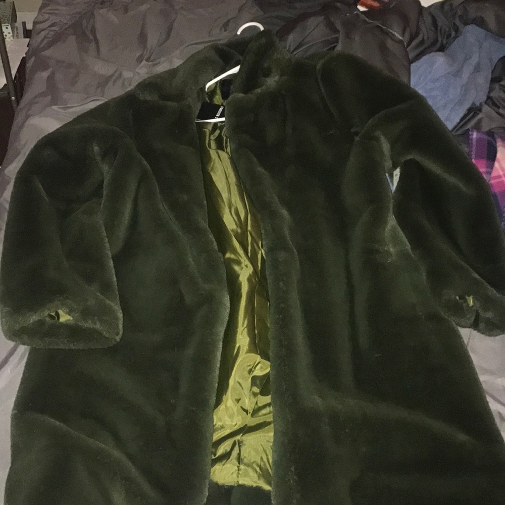 Fur Green Coat (brand new)